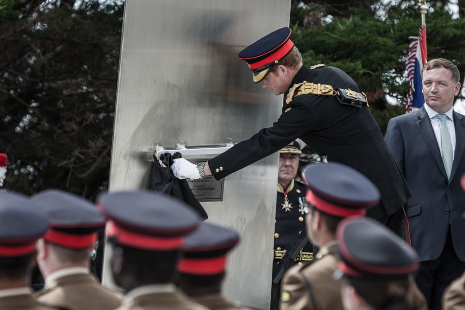 Prince Harry, WW1 Memorial Arch, Folkestone, Kent